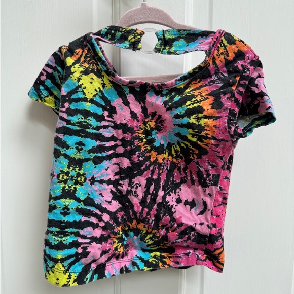 Real Love 2T Girls Multicolor Kids Tie-Dye  Short Sleeve Shirt Blouse - Picture 6 of 6